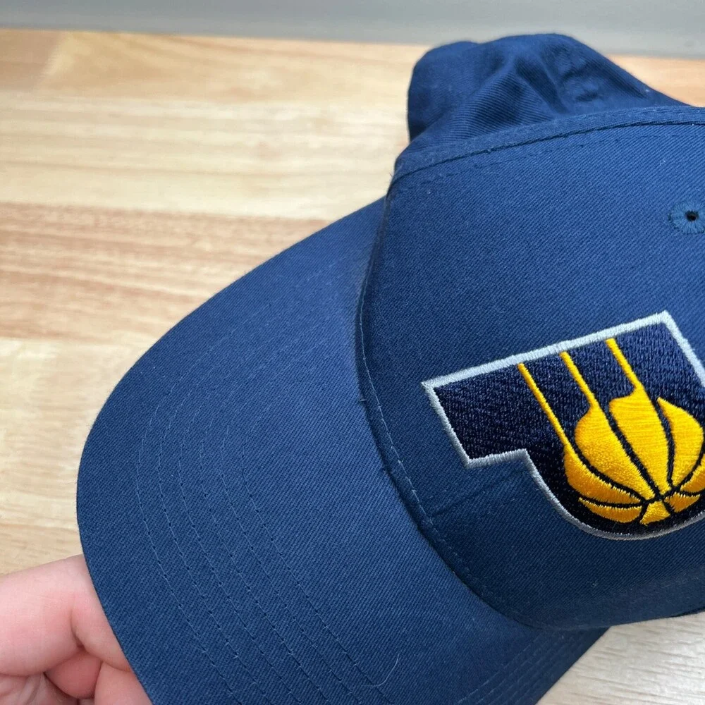 Indiana Pacers Strapback Hat Mens‎ Blue Baseball Cap Embroidered Logo NBA